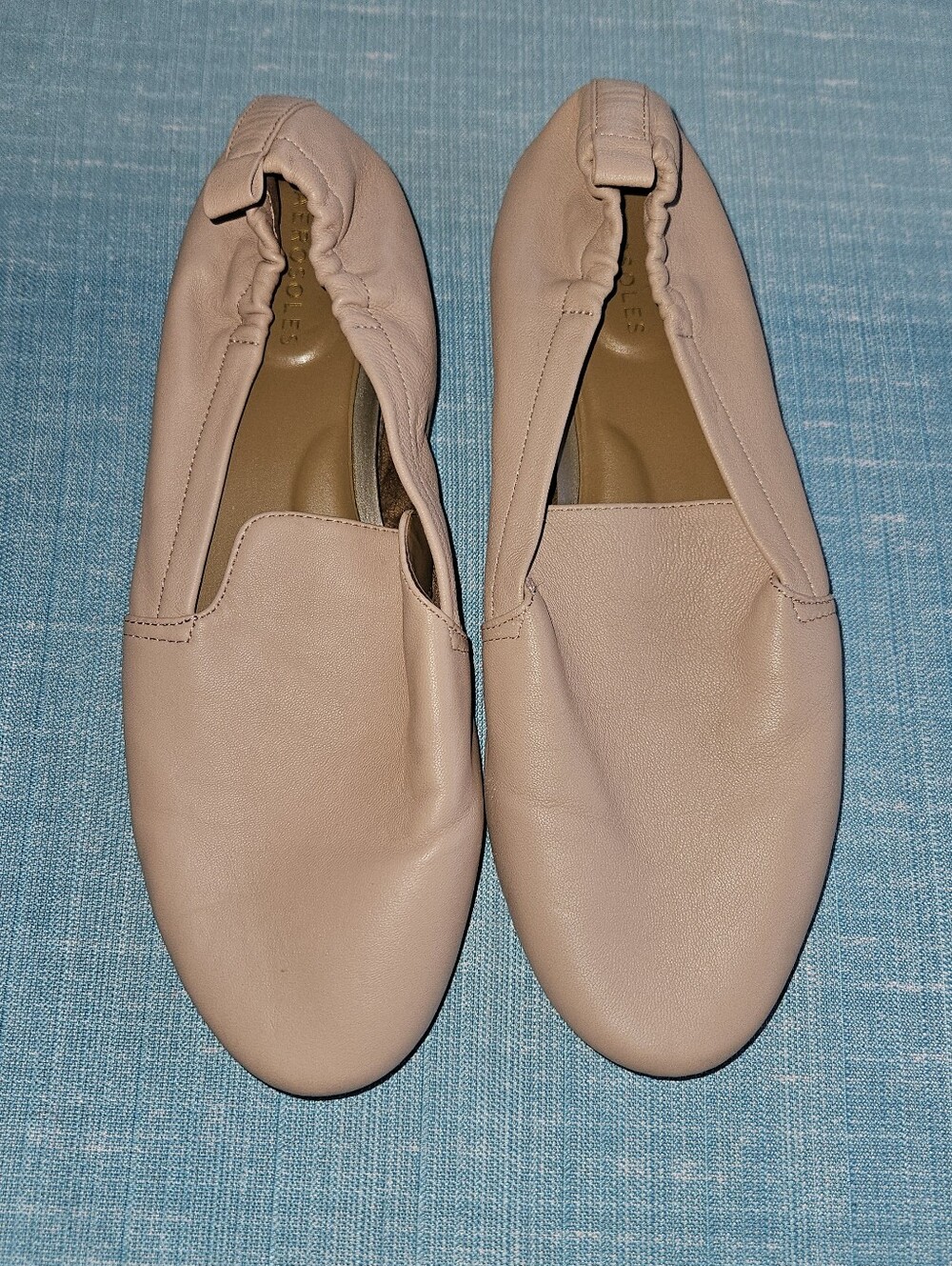 Light Blush Leather Flats 9M Areopostale